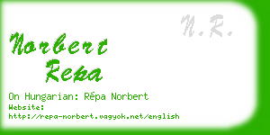 norbert repa business card