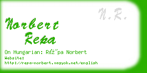 norbert repa business card